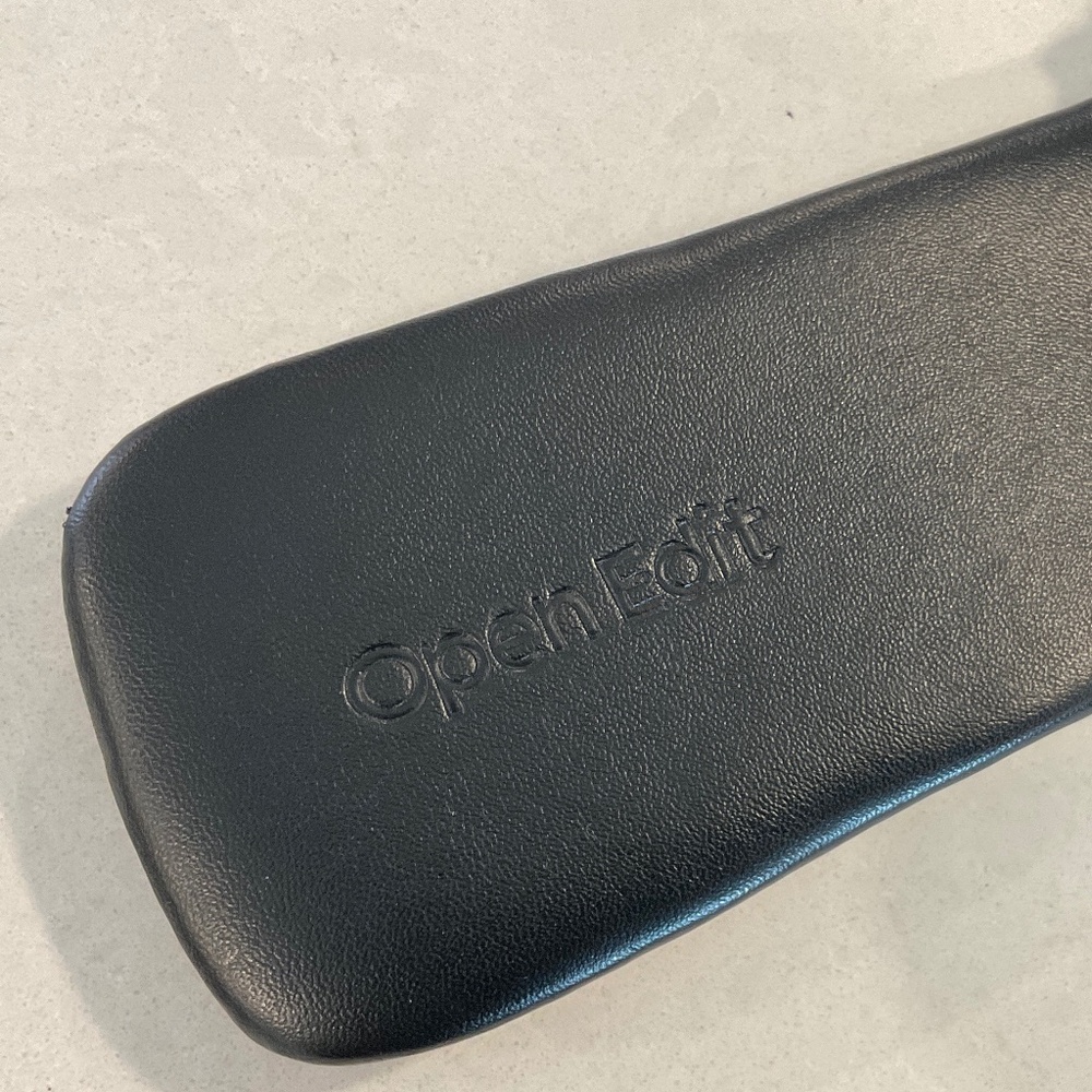 Open Edit Luca Slide Sandal Square Toe Black Size… - image 3